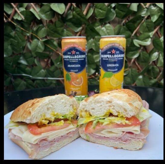 Ham and Swiss Sub Sandwich
